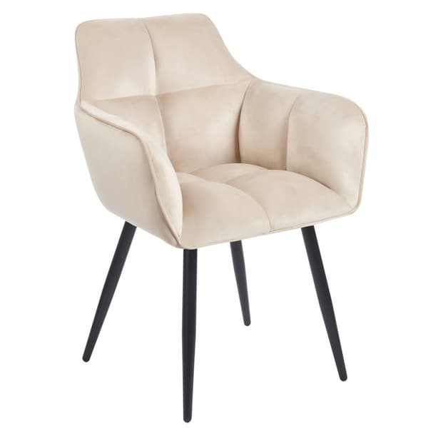 K40-FX sammetsbeige fåtölj