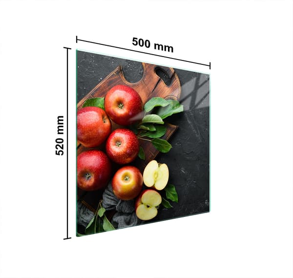 GLASSKYDDSPLÅT FÖR SPIS 50x52 APPLE