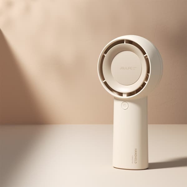 Mini Ventilator Bærbar USB-C 4000mAh Ventilator - Beige