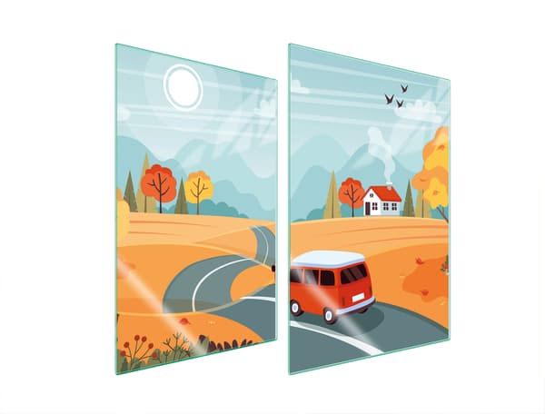 GLASBESKYTTELSESPLADE TIL KØKKEN 2x35x52 AUTO