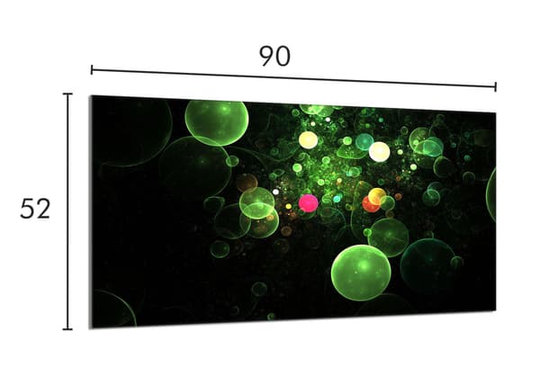 Glasbeskyttelsesplade til komfur 90x52 Bubbles