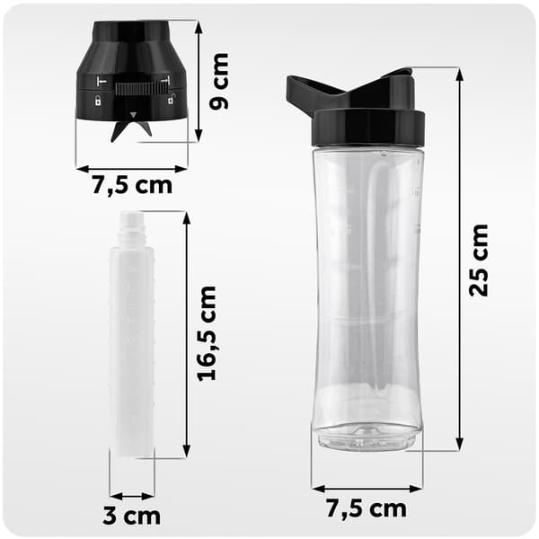 Mixerflaskbehållare 600 ml + kylinsats BD-755 Berdsen