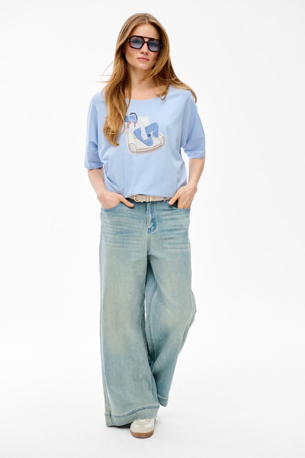 Tina Lyseblå Damebluse 40/42