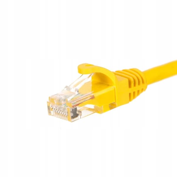 Patchkabel RJ45, Netrack støbt dæksel, kat. 6 UTP, 1m gul