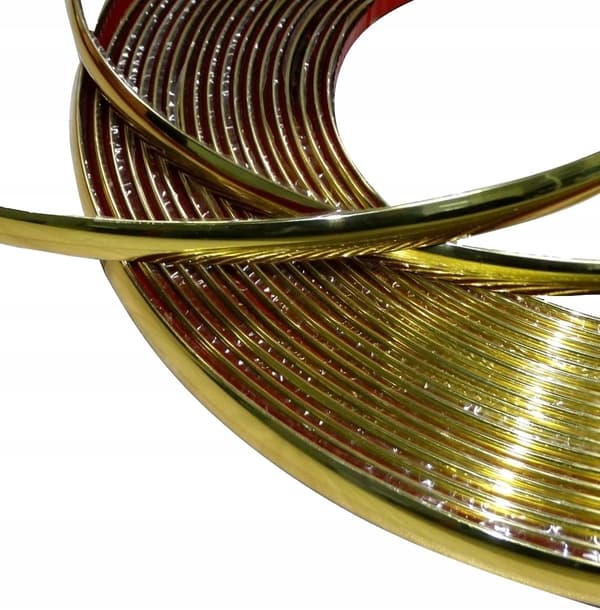 Elastiske krombånd guld 12 mm