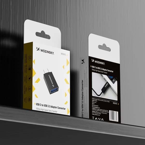 USB-C till USB-A 10 Gb/s-adapter – svart