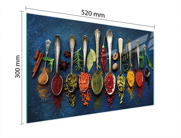 GLAS SKÆREBRÆT 52x30 KRYDDERIER