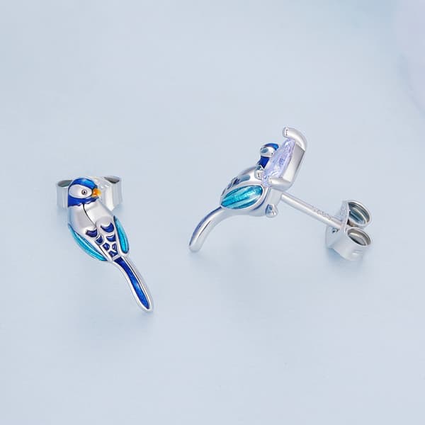 Pendientes de pájaro de plata Pendientes de plata 925