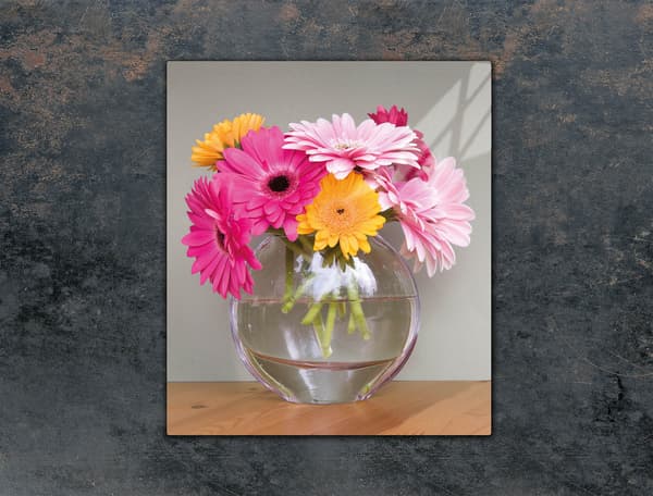 SKÄRBRÄDA I GLAS 45x52 BLOMMOR