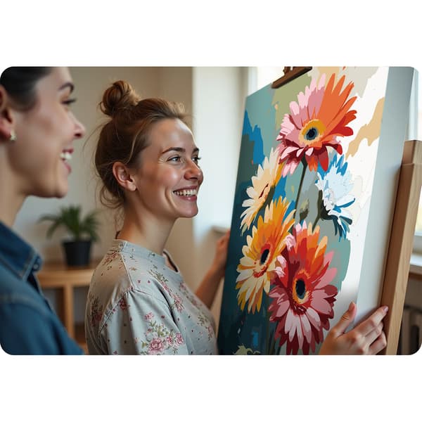 Mal efter nummer billede 40x50 cm Massido Flowers