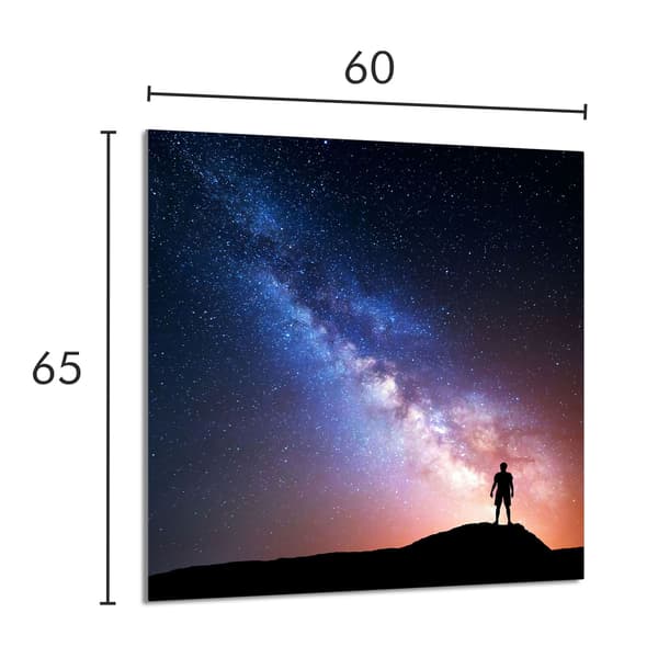 GLASPANEL FÖR KÖK 60x65 Stjärnor