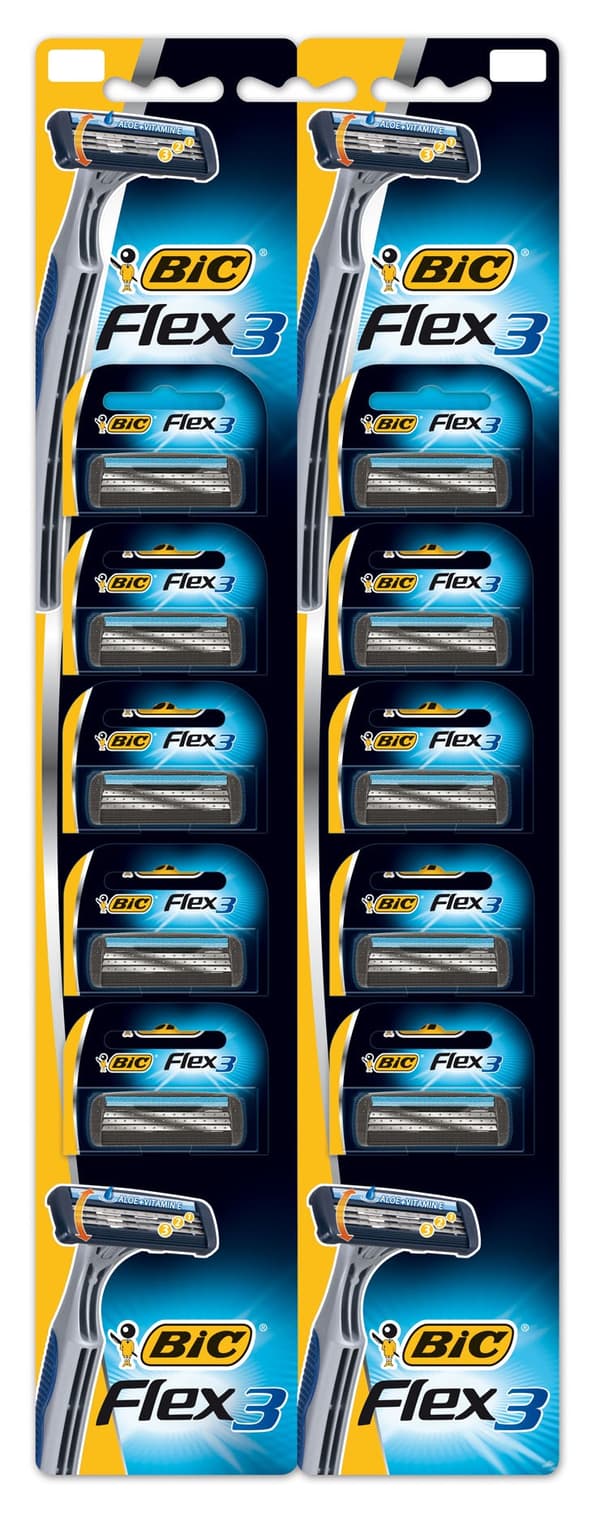 BIC BIC Flex 03 rakhyvel på bälte 10 st