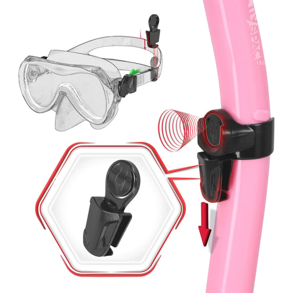 Snorkel med ventil - rosa