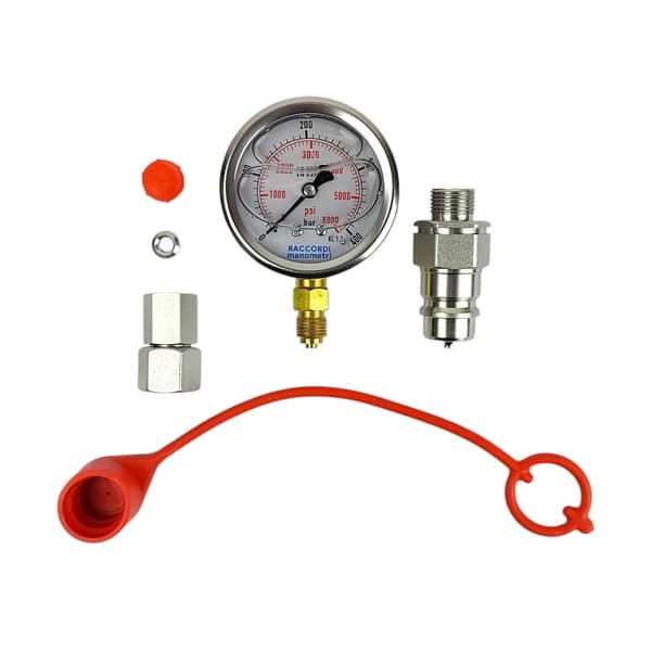 Mätsats, manometer 0-400 bar, snabbkoppling