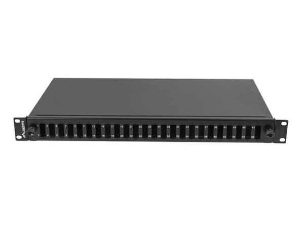 Lanberg 24xSC Duplex / 24xLC Quad rack 19" 1U fiberoptisk patchpanel Sort + tilbehør