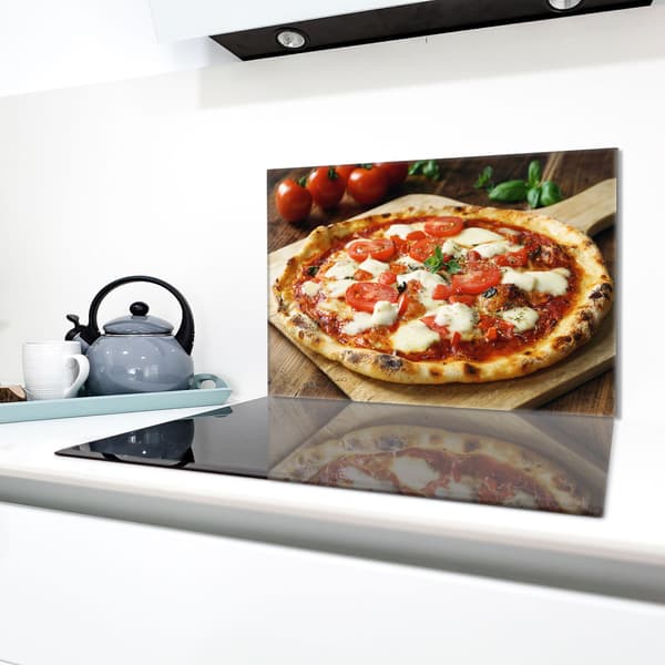 Lasinen suojalevy liedelle 80x52 Pizza