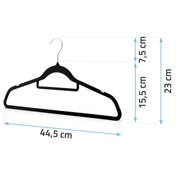 Samettiset vaatehenkarit 20 kpl MS-859 Massido