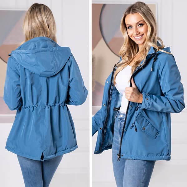 TÆT FORÅRSFRAKKE med hætte PARKA 3 FARVER Transitional M Sort