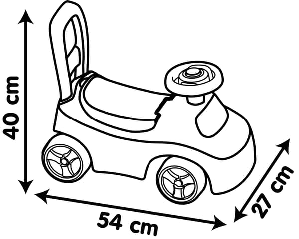 RÖD SMOBY ÅKBIL, LASTKAPACITET 50 KG, RACINGBIL