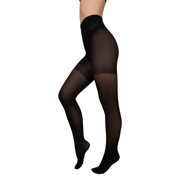 Bye Bra Control Slim 70 Halvblanka shapingstrumpbyxor svarta L