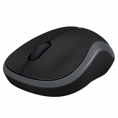 Logitech M185 Trådlös Mus, RF Trådlös, 1000 DPI, Svart/Grå
