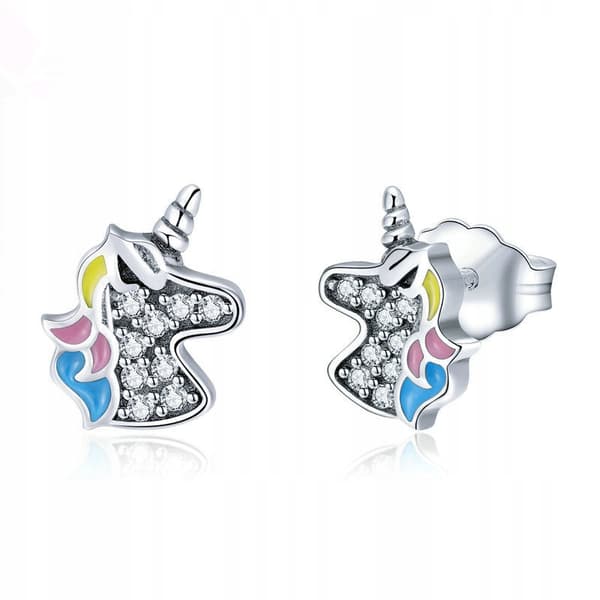 Pendientes de Plata Pendientes Unicornio Plata 925