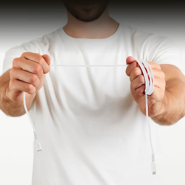 MFi-sertifioitu USB-C - iPhone Lightning -kaapeli 1m - valkoinen