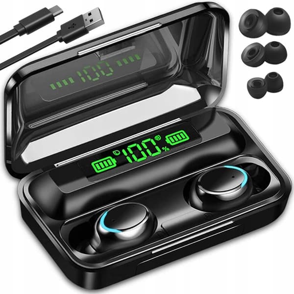 Trådløs powerbank Bluetooth 5.0 øretelefoner