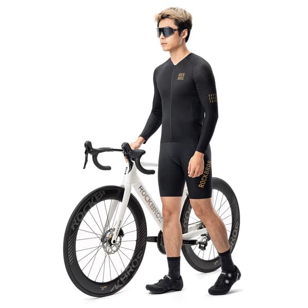 Diamant Langærmet Cykeltrøje Størrelse S - Sort