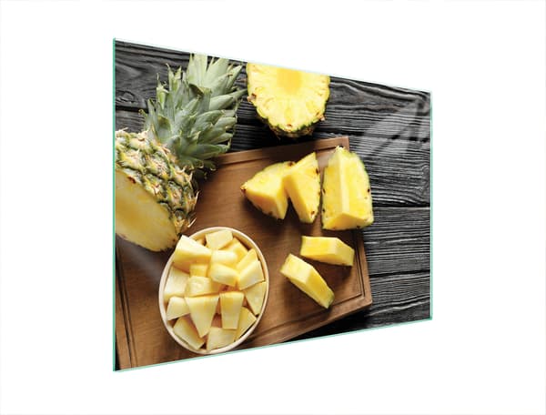 GLASSKYDDSPLÅT FÖR SPIS 70x52 ANANAS