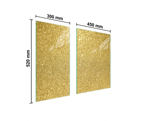 GLASBESKYTTELSESPLADE 75x52 GULD