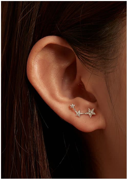 Pendientes Estrella de Plata Pendientes de Plata 925