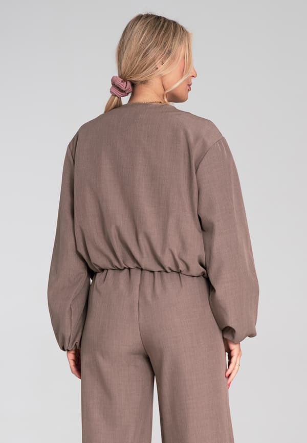 Elegant dambomberjacka brun størrelse S/M
