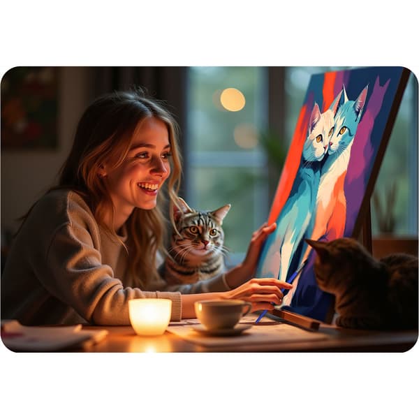Måla efter nummer-bild 40x50 cm Massido Katter