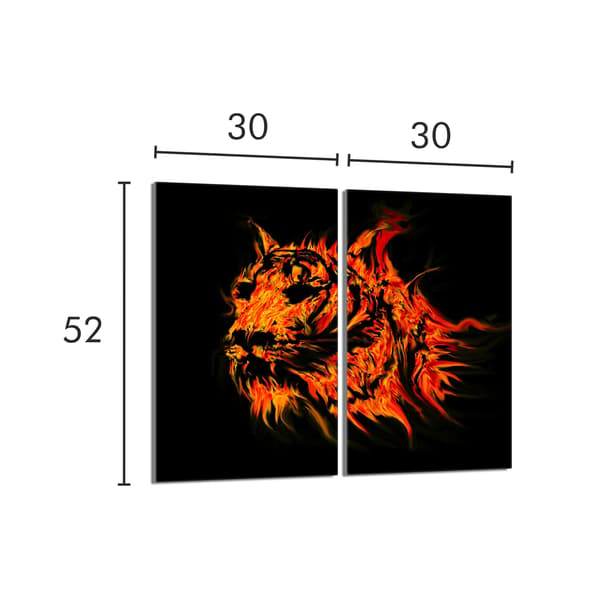 Glasbeskyttelsesplade til komfur 2x30x52 Tiger