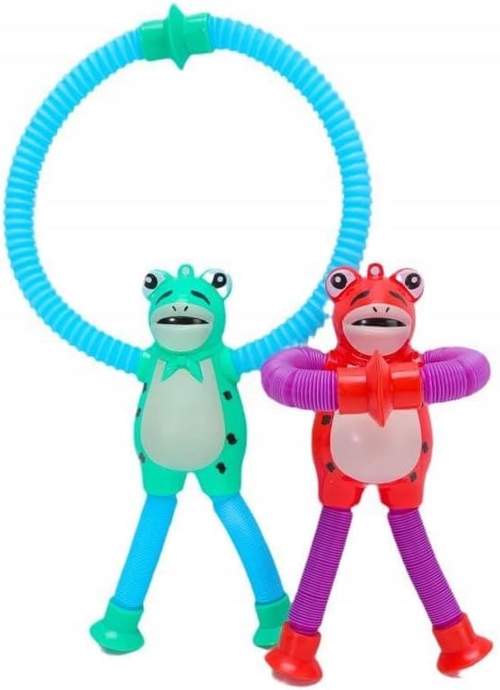 STRETCHING Groda SENSORISK ANTI-STRESS SUGKOPPRÖR POP LED
