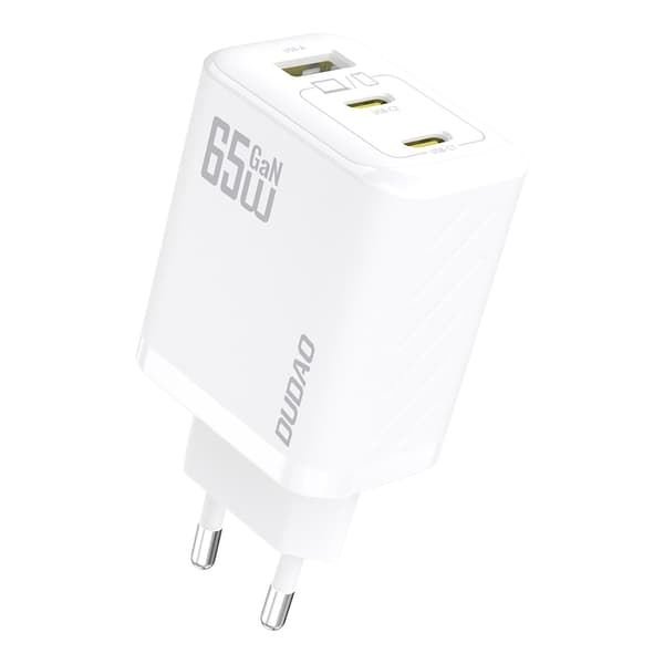A29 GaN USB-C USB-A 65W Vægoplader - Hvid