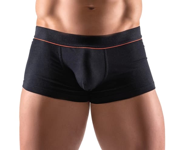 Svenjoyment Sorte Herre Boxershorts Med Røde Tynde Stroper M