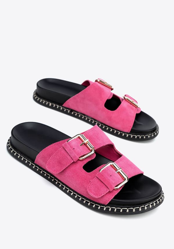 Wittchen Dame Pink Ruskind Læder Flip Flops