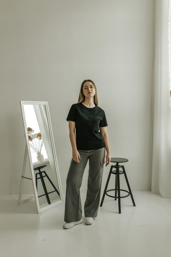 Sienna BDTS-01 S svart bomullst-shirt dam