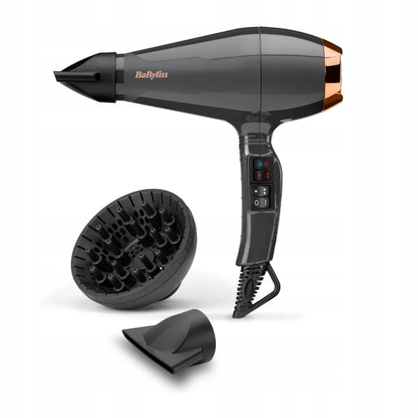 Babyliss 6719DE sort hårtørrer, 2200 W, med diffuser
