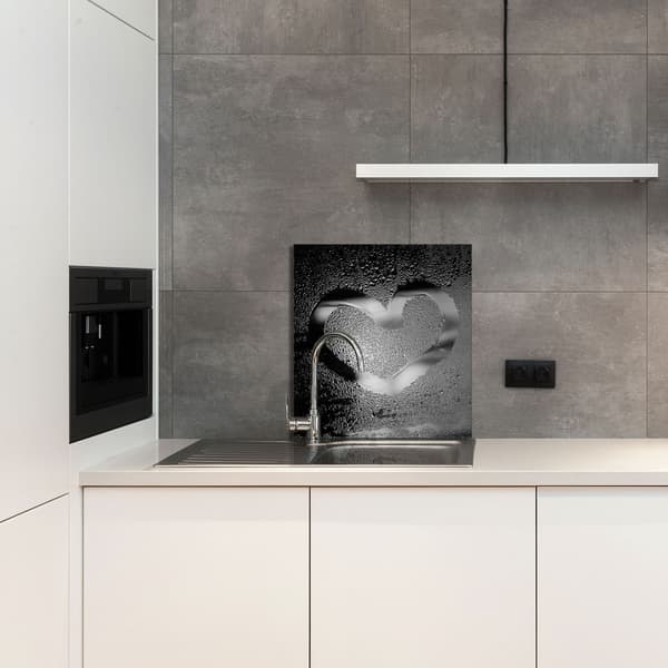 GLASPANEL FÖR KÖK 60x65 Hjärta