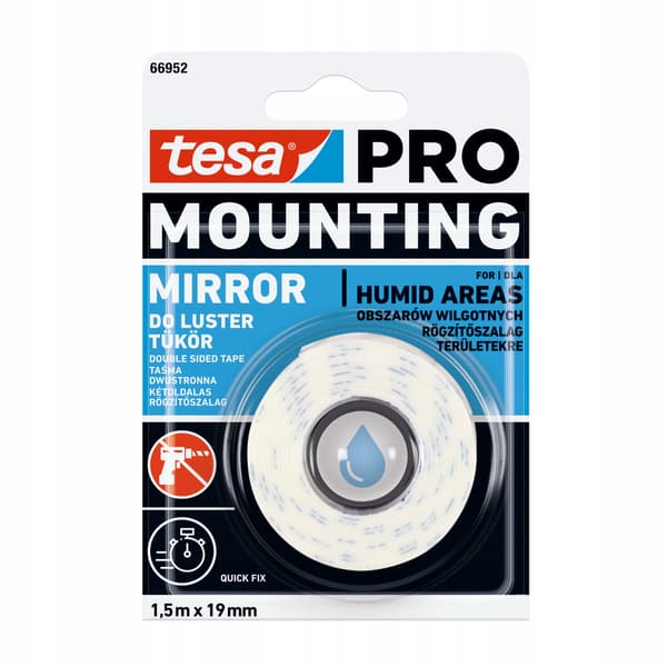 Tesa PRO monteringstejp til spejle 1,5 m