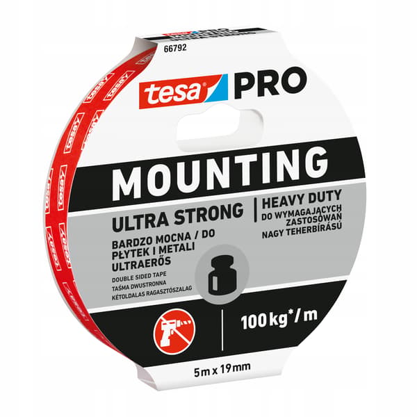 tesa PRO monteringstejp 5 m mycket stark