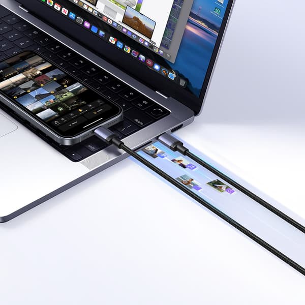USB-C PD 240W 3m kabel - Sort