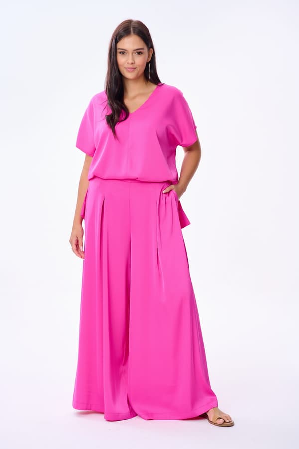 Damblus i plusstorlek, fuchsia, universal