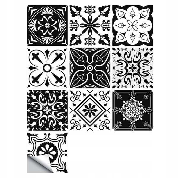 Selvhæftende PVC-patchwork-paneler sæt med 10 tapet 20x20cm ZM-06-006