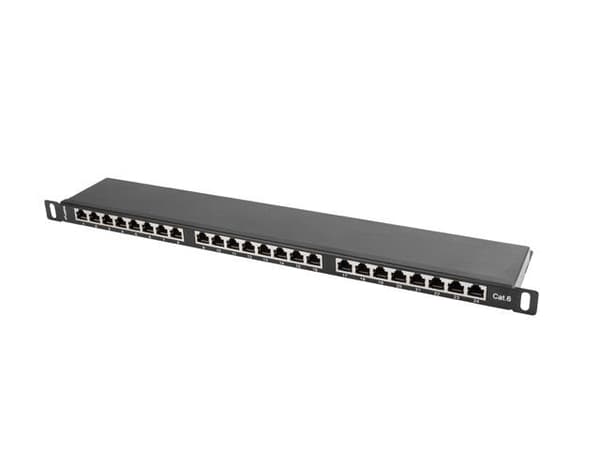 Patchpanel Lanberg PPU6-0024-S 24 porte 0.5U cat.6 grå