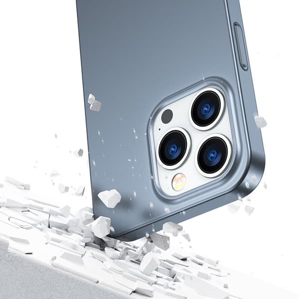 Cover til iPhone 13 Pro bagside og front + hærdet glas grå