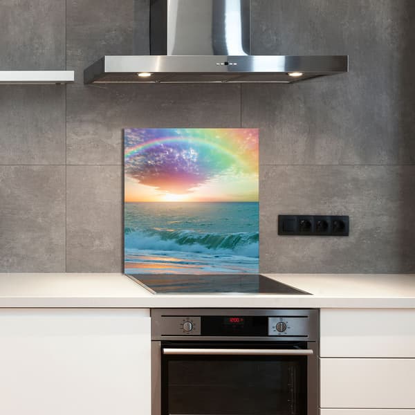 GLASPANEL FÖR KÖK 60x65 Hav